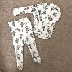 H&M hot air balloon onesie wrap and footed pants set